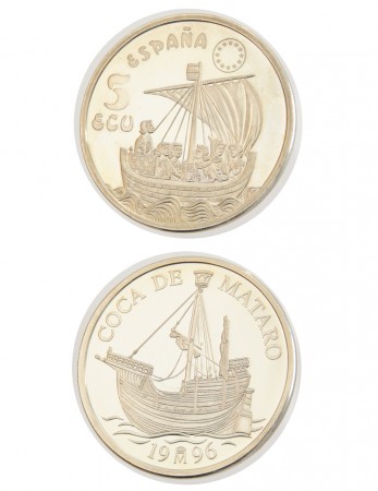 25 eur 5Ecu 1996  España plata 925 1 oz